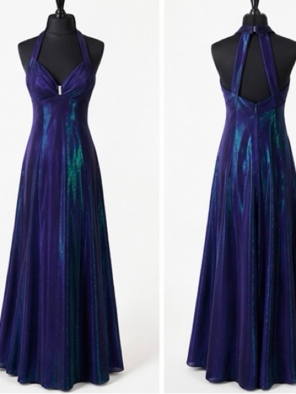 Y2K Vintage Blondie and Me | Iridescent Halter Gown